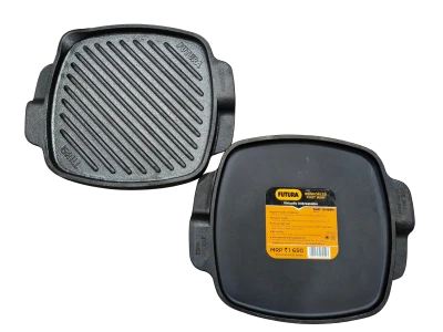 Futura Grill n Griddle Cast Iron Tava 2 Surface CIGG22