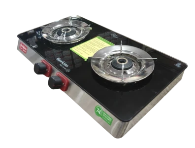 Hawking LPG Gas Stove Fuel Saver 2 Burner Glass Top