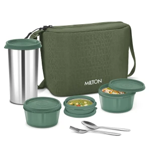 Milton Lunch Box Essen 7 Pc Set Green