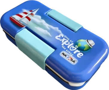 NAYASA School Tiffin MARCO SMALL Bento 2 Blue Explore World