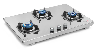 Sujata 3 Burner LPG Stove Robusto 2mm Steel Cooktop